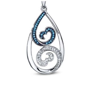Jane Seymour Open Heart Sterling Teardrop Pendant